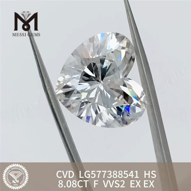 8.08CT F VVS2 EX HS SHOP CVD FABRICATION DIAMIDOS LG577388541 丨 Messigems