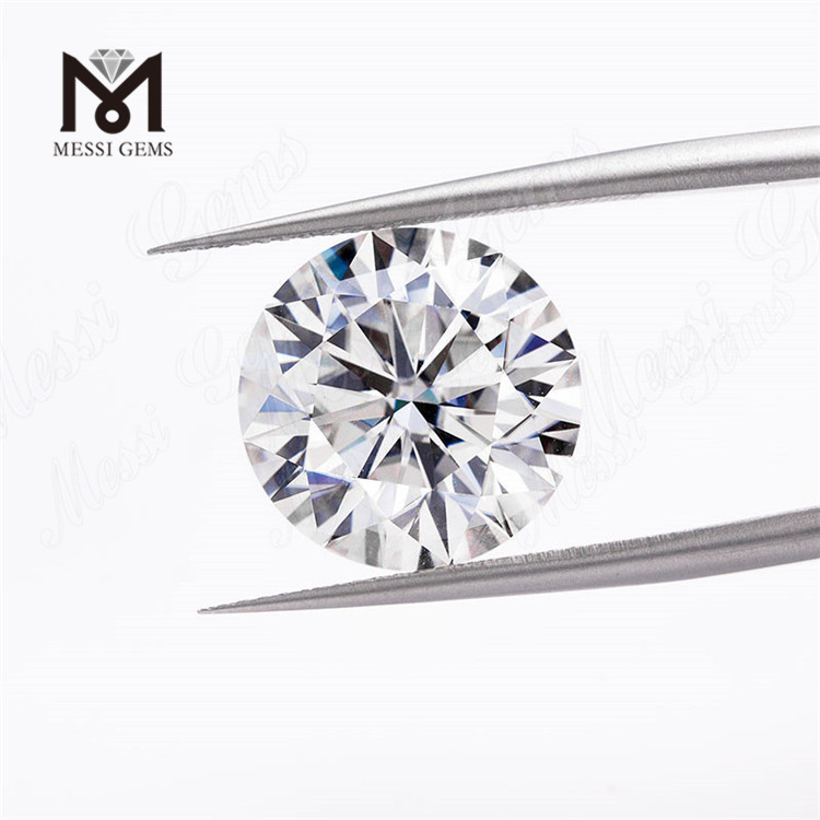 diamante de moissanite sintético branco 10mm lapidação brilhante redondo solto para anel