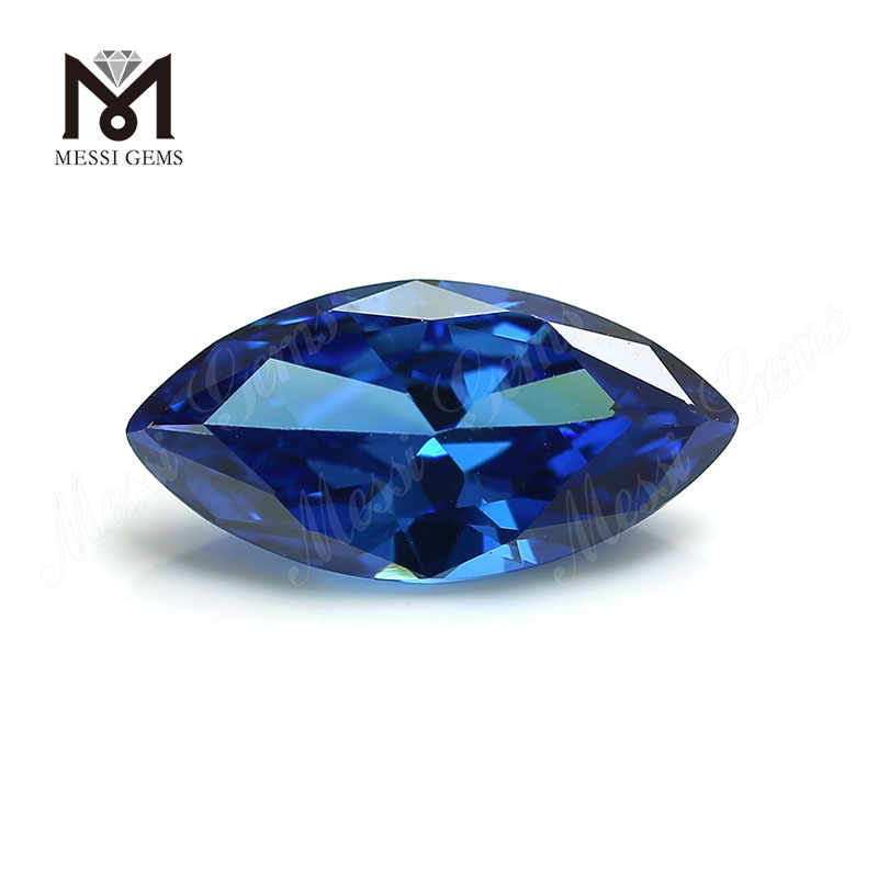 Alta Qualidade Marquise Forma 7x14mm Topázio Azul CZ Zircônia Cúbica Preço Pedra