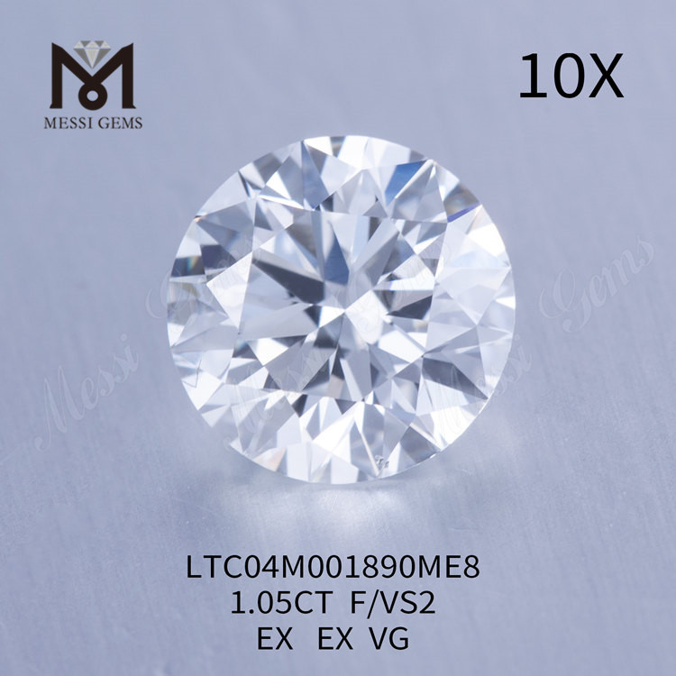 Diamantes de laboratório redondos de 1,05 quilates VS2 EX Cut