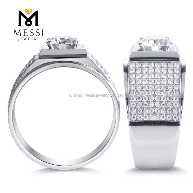 Anéis masculinos de diamantes de laboratório de ouro 18k 0,227 ct/54 peças anel de diamantes sintéticos soltos para homens