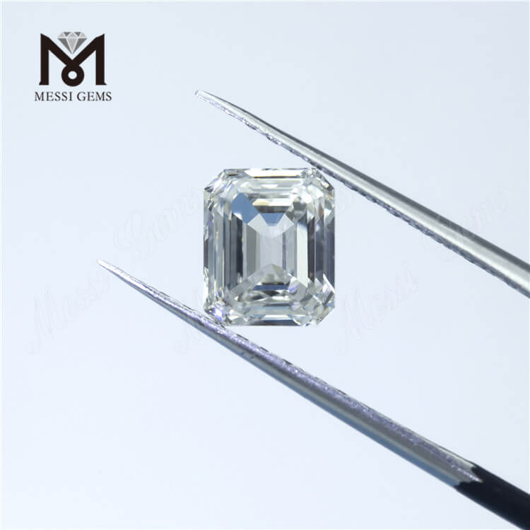 Diamante solto personalizado de 3,01 quilates cultivado em laboratório H SI1 EX diamante esmeralda cultivado em laboratório CVD com corte sofisticado