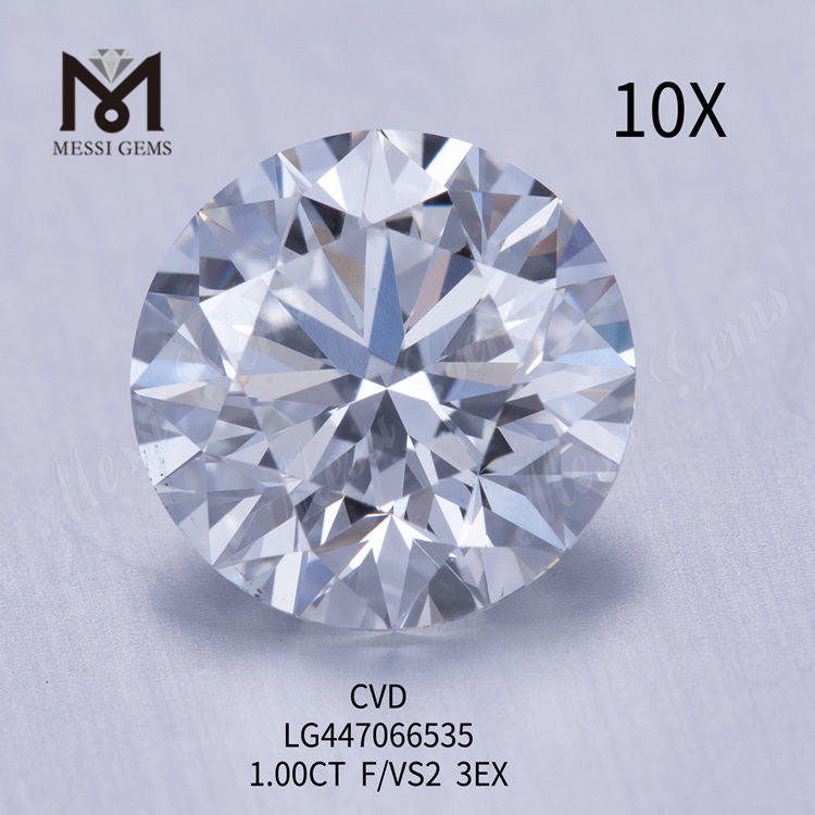 1 quilate F VS2 Redondo BRILLIANT EX Cut Diamantes de laboratório CVD IGI