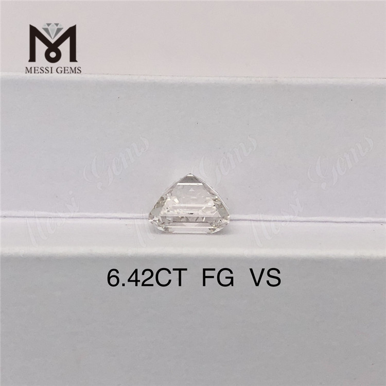 6,42 ct FG VS corte princesa maior diamante cultivado em laboratório transporte rápido