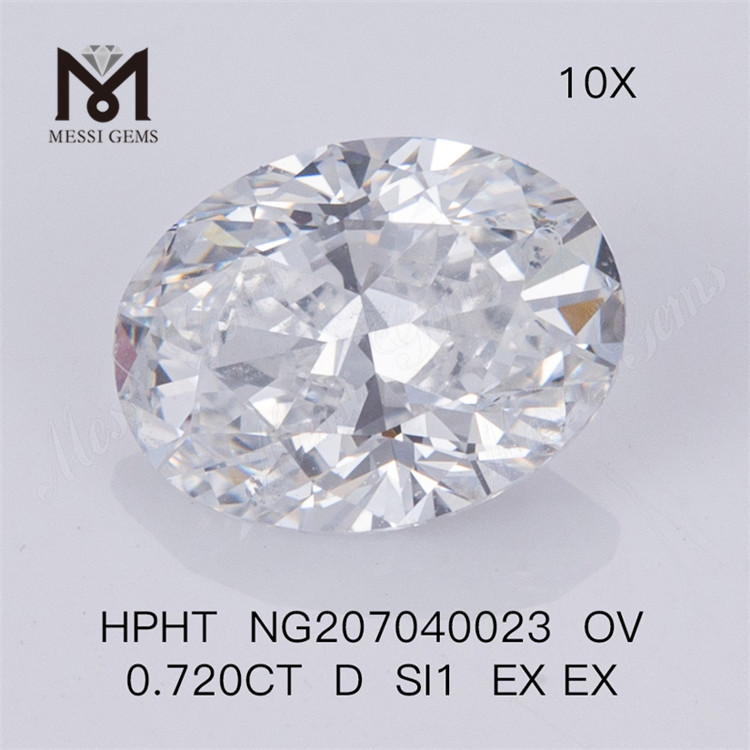 HPHT OV 0,720CT D SI1 EX EX diamante de laboratório 