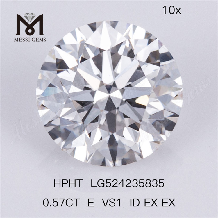 0,57 Ct E VS1 Lab HPHT Diamante Sintético Redondo Diamante Atacado