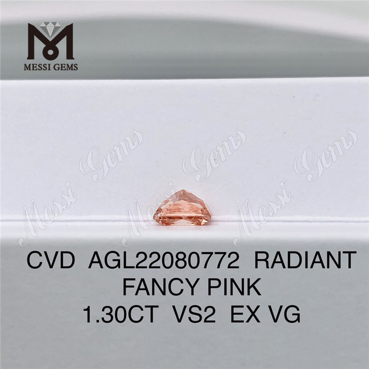 1,30 CT RADIANT FANTY PINK VS2 EX VG CVD diamante 