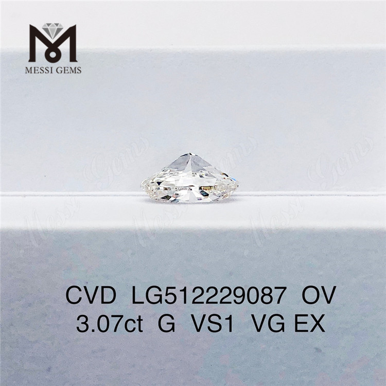 3,07ct G vs cvd lad diamond 3ct oval lab diamond IGI