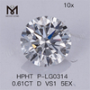 Diamante de laboratório HPHT 0,61CT D VS1 5EXLab Diamantes