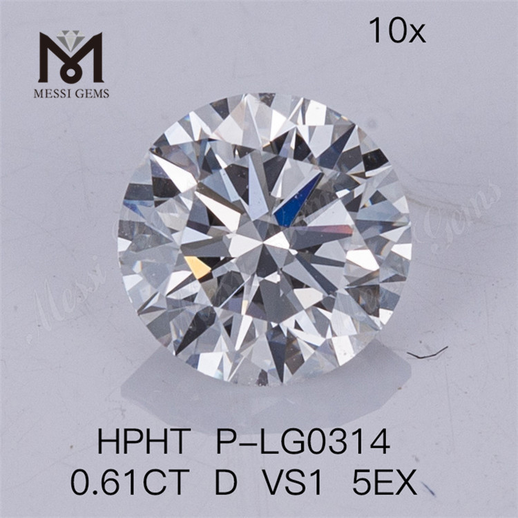 Diamante de laboratório HPHT 0,61CT D VS1 5EXLab Diamantes