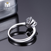 ouro branco 18k 0,56 quilates D VVS2 anel de diamante de laboratório platina anel de diamante feito pelo homem