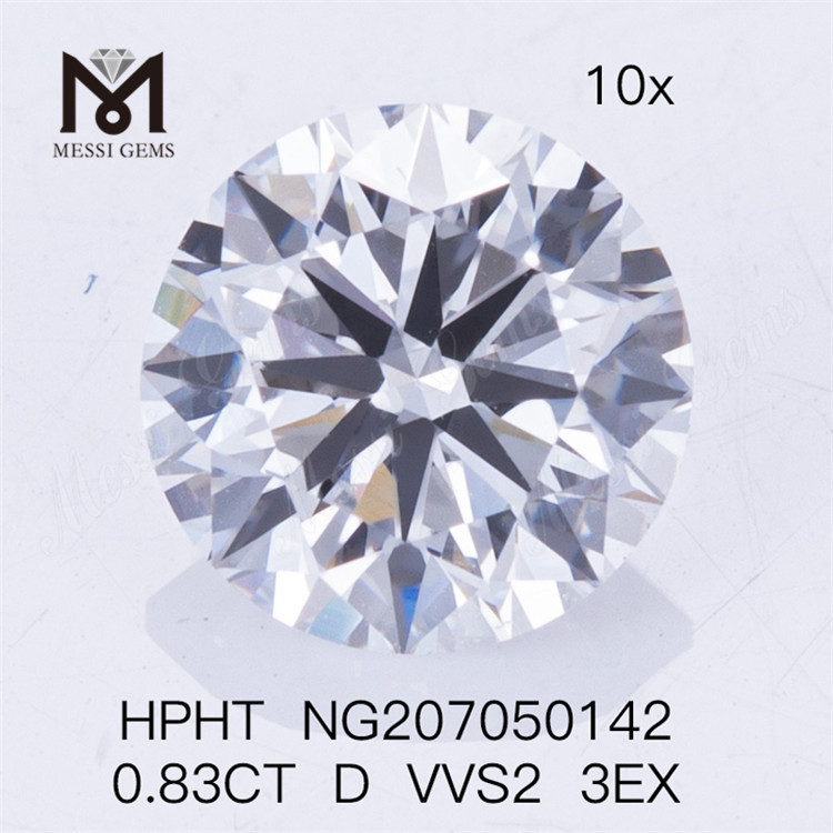 Diamante feito pelo homem HPHT 0,83CT D VVS2 3EX Lab Diamonds 