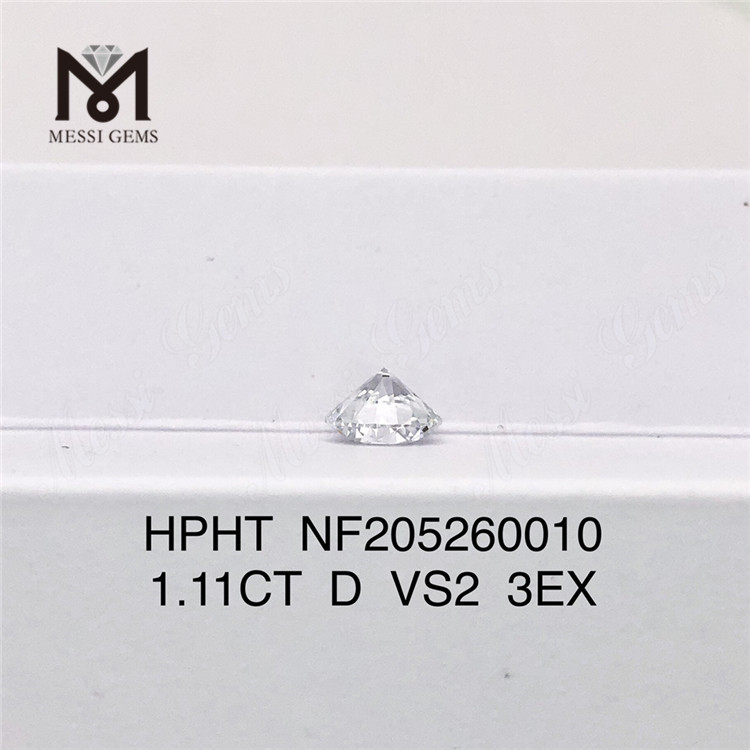 1.11CT D cor VS2 clareza 3EX diamantes soltos sintéticos redondos com corte brilhante cultivados em laboratório