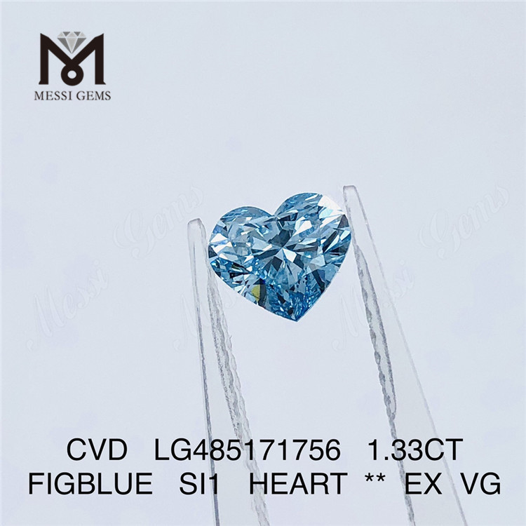 Fornecedores de diamantes cultivados em laboratório FIGBLUE SI1 HEART de 1,33 ct CVD LG485171756
