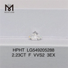 2.23CT F VVS2 3EX diamantes cultivados em laboratório diamantes Corte Redondo HPHT