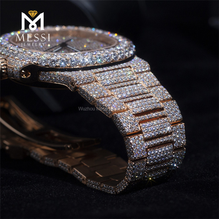 Relógios Hip Hop de luxo vvs relógios moissanite design personalizado