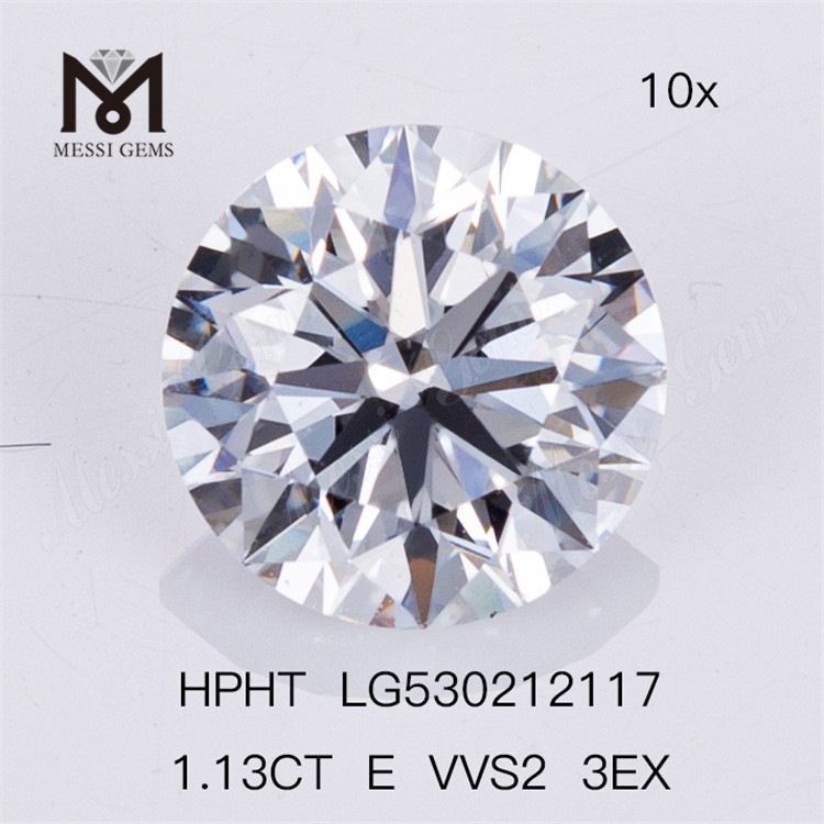 1,13 ct E VVS2 3EX Diamante sintético redondo 3EX pedra de diamante artificial