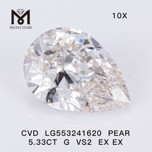 Diamante CVD 5.33CT G VS2 EX EX diamante cultivado em laboratório de boa qualidade à venda