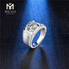 Anéis de noivado de casamento 14k 18k banhado a ouro 925 prata esterlina anel masculino 2ct 8mm moissanite