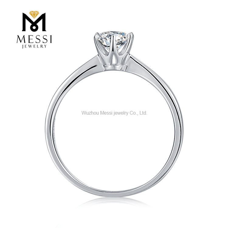 Anéis de prata esterlina 925 banhados a ouro 18k 1 ct Moissanite diamante pedra preciosa anel