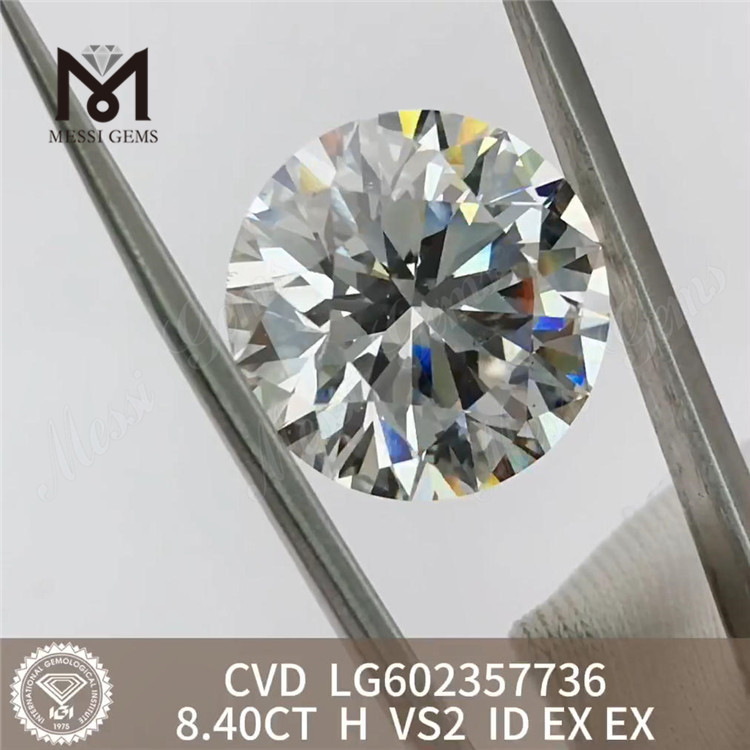 8.40CT H VS2 ID EX EX Cvd Diamante Sintético LG602357736 Economize em Brilho丨Messigems