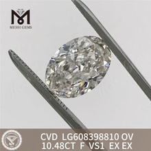 10.48CT OV F VS1 diamantes cultivados em laboratório pedras soltas丨Messigems LG608398810 
