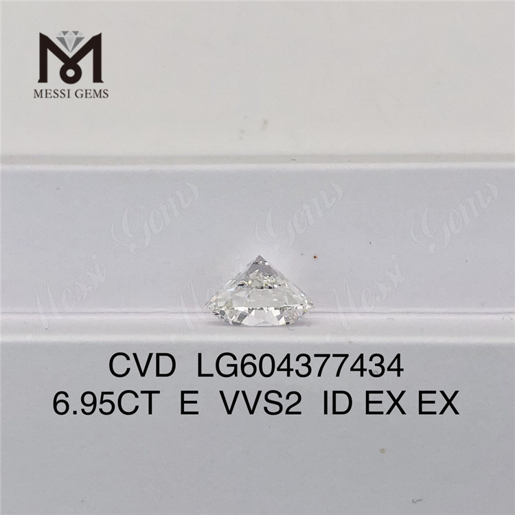 6.95CT E VVS2 ID EX EX CVD Diamantes cultivados em laboratório LG604377434 sem as minas丨Messigems 
