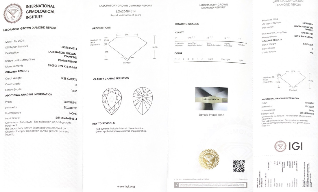 diamantes certificados vs2 igi