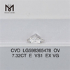 7.32CT E VS1 EX VG OV diamante cvd online LG598365478丨Messigems