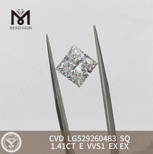 1.41CT E VVS1 Revelando a pureza do certificado igi para diamante SQ丨Messigems CVD LG529260483 