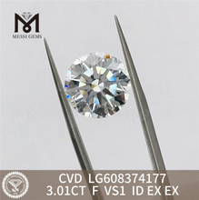 3.01CT F VS1 3ct diamantes cvd Beleza deslumbrante para venda丨Messigems LG608374177 