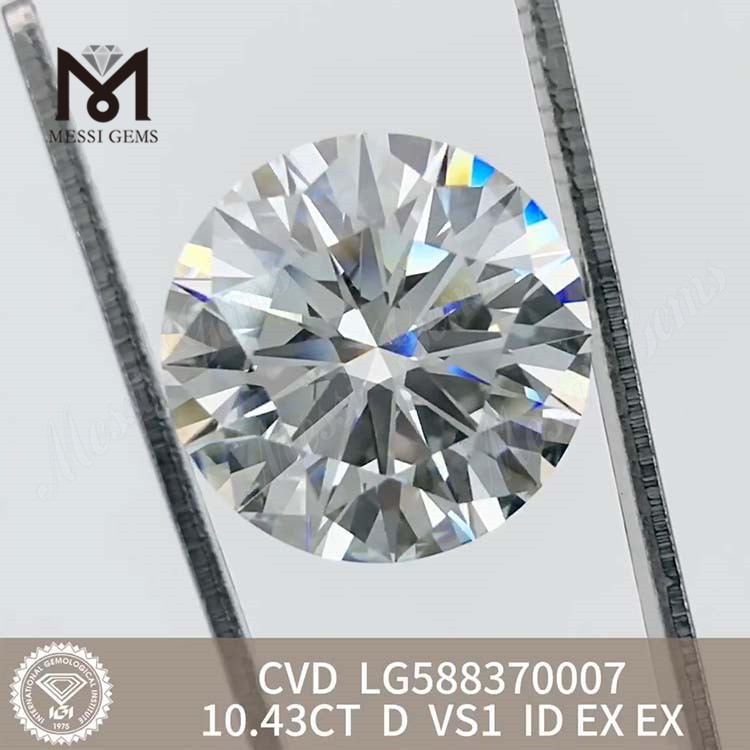 Custo de diamantes fabricados 10,43CT D VS1丨Messigems CVD LG588370007