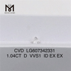  Preço de diamante cultivado em laboratório 1.04CT D VVS1 por quilate Crie com confiança CVD丨Messigems LG607342331