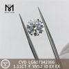  Preço do diamante de laboratório 1.11CT F VVS2 CVD por quilate Brilliance丨Messigems LG607342366