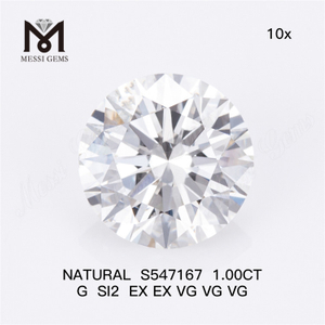 1.00CT G SI2 EX EX VG VG VG Encontre seu diamante natural perfeito e revele o brilho S547167丨Messigems