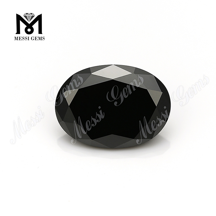 Forma oval moissanite preta 8x10mm pedras moissanite soltas preço de fábrica gemas em estoque