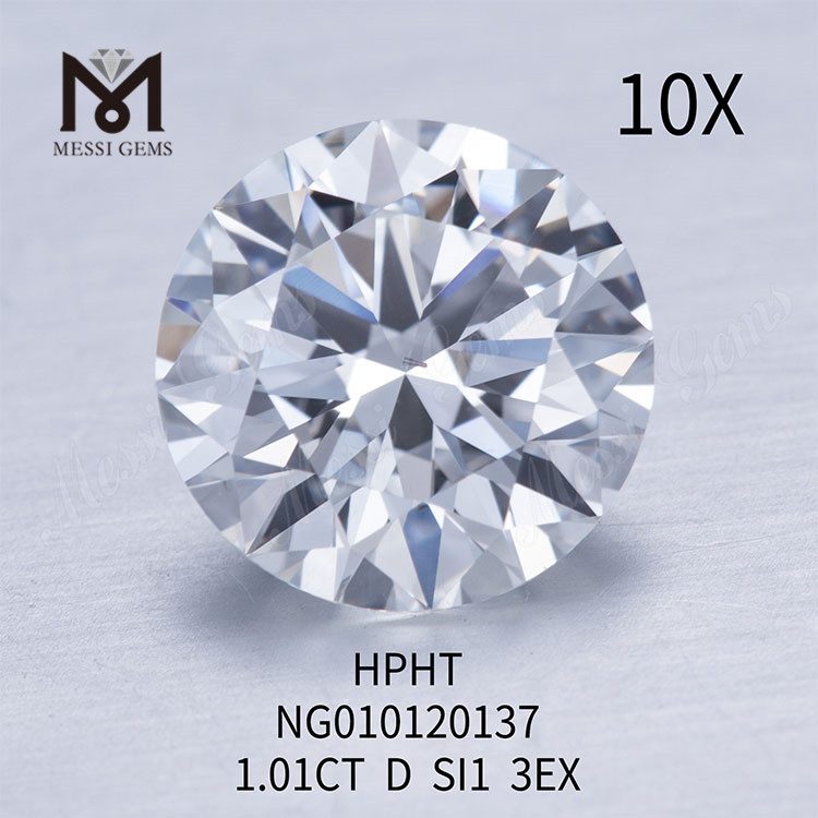 D Pedra Preciosa Solta Diamante Sintético 1,01 quilates I SI EX Cut