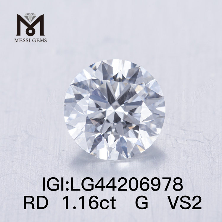 1,16 quilates G VS2 Round IDEAL 2EX diamantes cultivados em laboratório 1 quilate