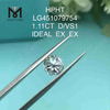 1.11CT D/VS1 diamante solto criado em laboratório IDEAL EX EX 