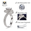 Anéis de casamento de ouro moda 14 k 18 k ouro branco personalizado anéis de noivado moissanite