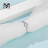 Messi Gems único 1 quilate moissanite diamante delicado 925 anel de prata esterlina