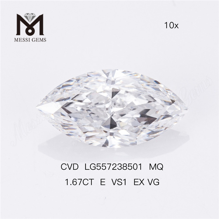 1.67CT E VS1 EX VG marquise laboratório diamante de alta qualidade preço de fábrica