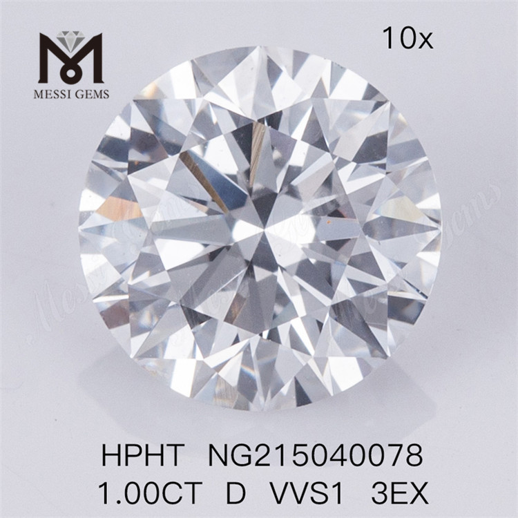 HPHT 1.00CT D VVS1 Redondo 3EX Diamantes Lab brilhantes