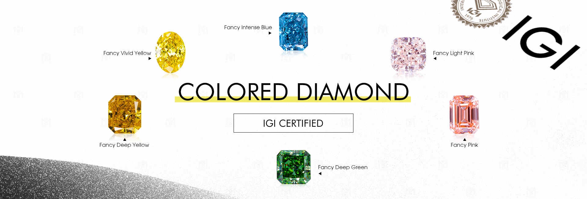 diamante de laboratório de cores