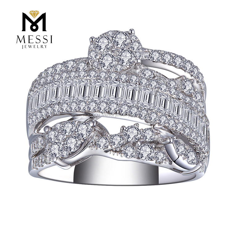 Jóias de anel de ouro 18k anéis de diamante natural para noivado de casamento