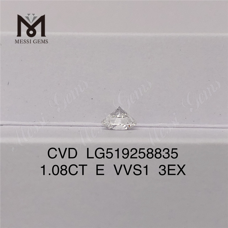 1.08CT E VVS1 diamante artificial barato 3EX diamantes sintéticos soltos CVD