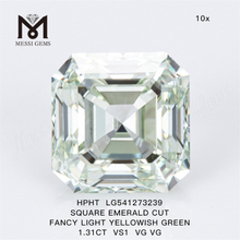 Diamantes cultivados em laboratório HPHT de 1,31 ct com preço de atacado diamantes lapidados asscher criados em laboratório