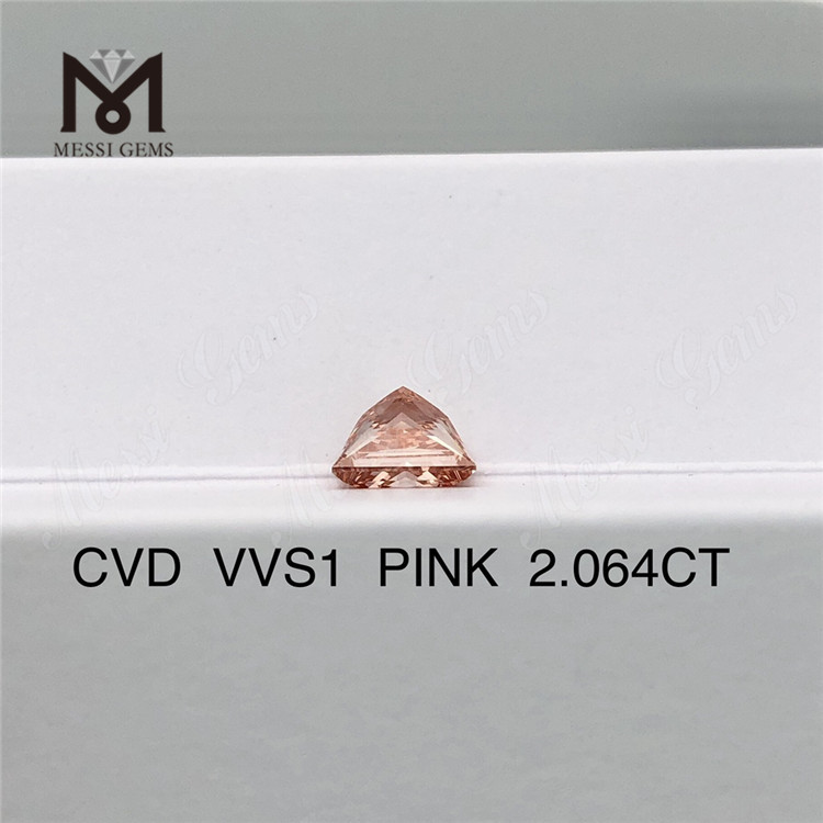 Fornecedores de diamante rosa cultivado em laboratório de 2,064 ct preço de atacado de diamante rosa sintético cvd
