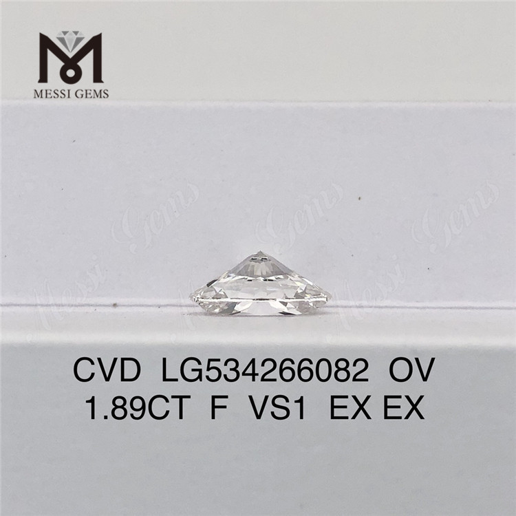 1,89 ct F oval laboratório diamante VS1 ov branco solto diamantes artificiais à venda
