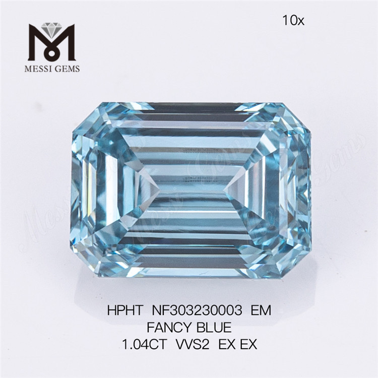 1.04CT FANCY BLUE VVS2 EX EX EM diamantes criados em laboratório por atacado HPHT NF303230003